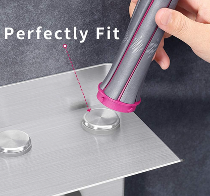 Hair Dryer Holder for Dyson Supersonic Hair Dryer, for Dyson Airwrap Styler Organizer Storage Shelf 2in1 Wall Mounted Stand Fits Curler Diffuser Two Nozzles for Bathroom Bedroom Hair Salon Barbershop