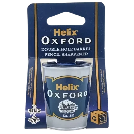 Helix, Oxford Pencil Sharpener, Double Hole Barrel - 5060375970044 Pie's Variety Store