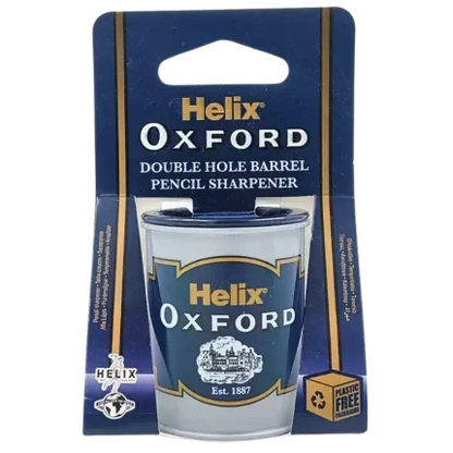 Helix, Oxford Pencil Sharpener, Double Hole Barrel - 5060375970044 Pie's Variety Store