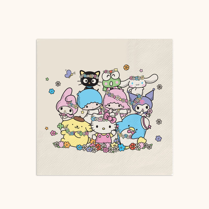 Hello Kitty and Friends x Studio Oh! Flower Crowns Beverage Napkins Paper Tableware Studio Oh!