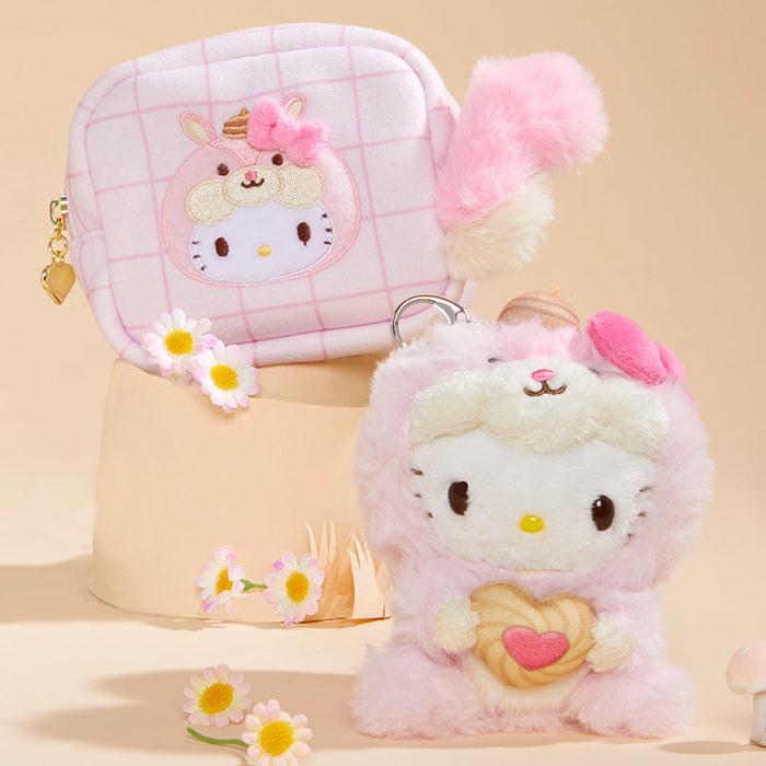 Hello Kitty Plush Mascot Keychain (Fluffy Squirrel Series) Accessory Japan Original