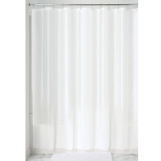 iDesign Waterproof PEVA Bathroom Shower Curtain Liner - 72" x 72", White InterDesign