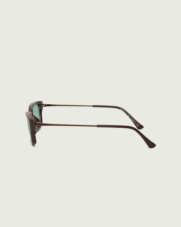 Ganache::Keith Sunglasses rectangle Brown recycled polyester side