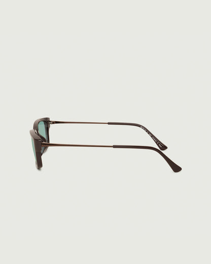 Ganache::Keith Sunglasses rectangle Brown recycled polyester side