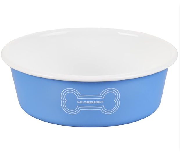 Le Creuset Enamel on Steel Large Dog Bowl, 1 Cup, Light Blue