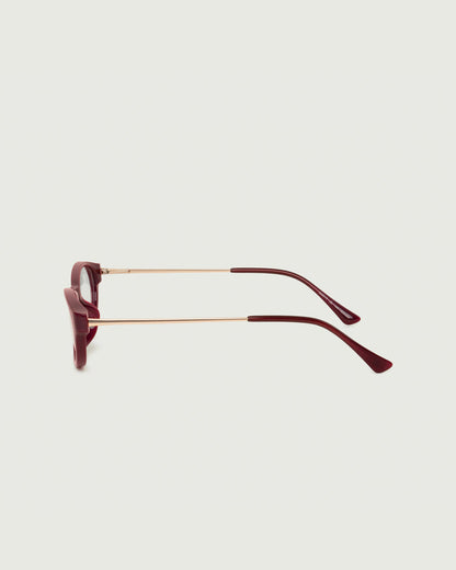 Crimson::Lee Eyeglasses oval Red castor seed side
