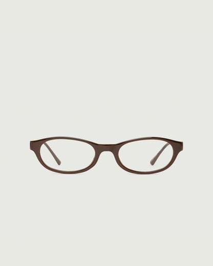 Ganache::Lee Eyeglasses oval Brown castor seed front