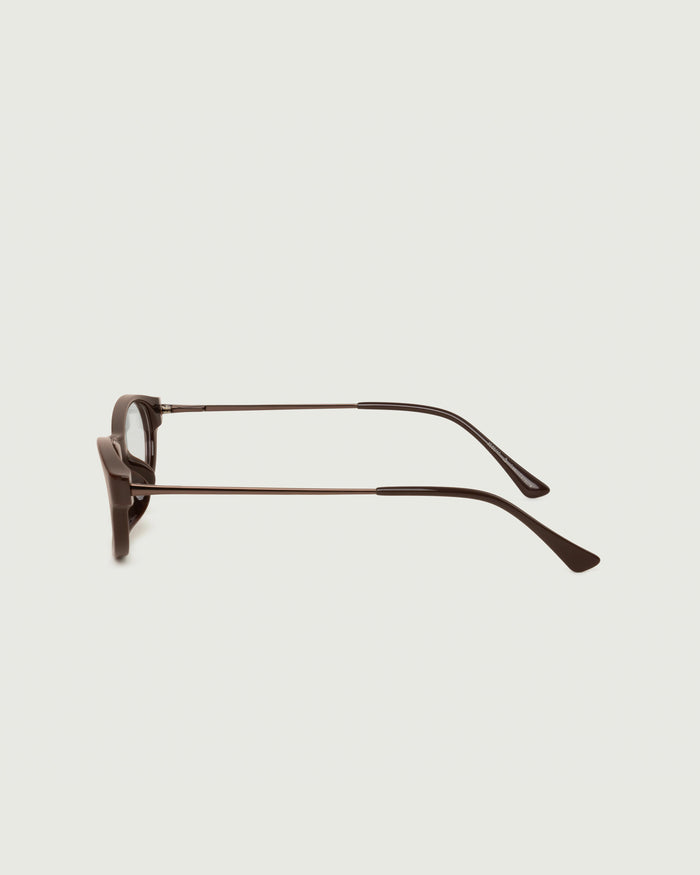 Ganache::Lee Eyeglasses oval Brown castor seed side