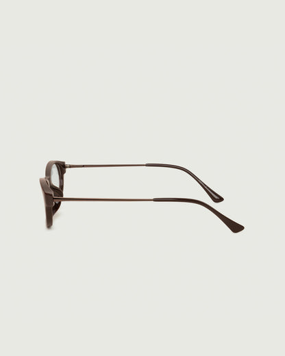 Ganache::Lee Eyeglasses oval Brown castor seed side