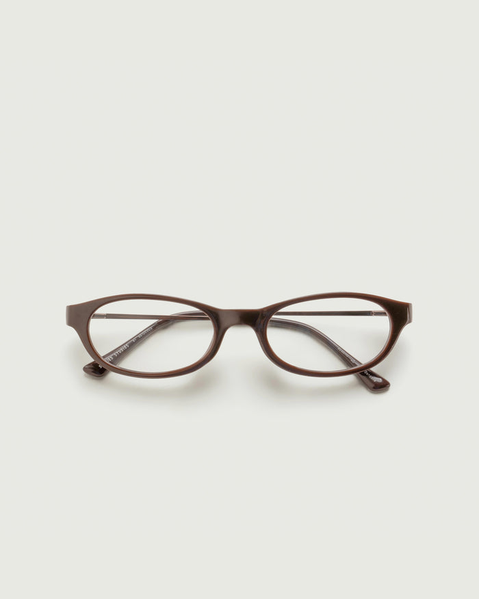 Ganache::Lee Eyeglasses oval Brown castor seed top