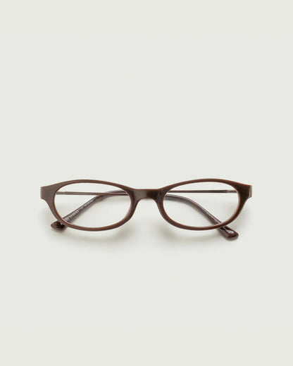 Ganache::Lee Eyeglasses oval Brown castor seed top