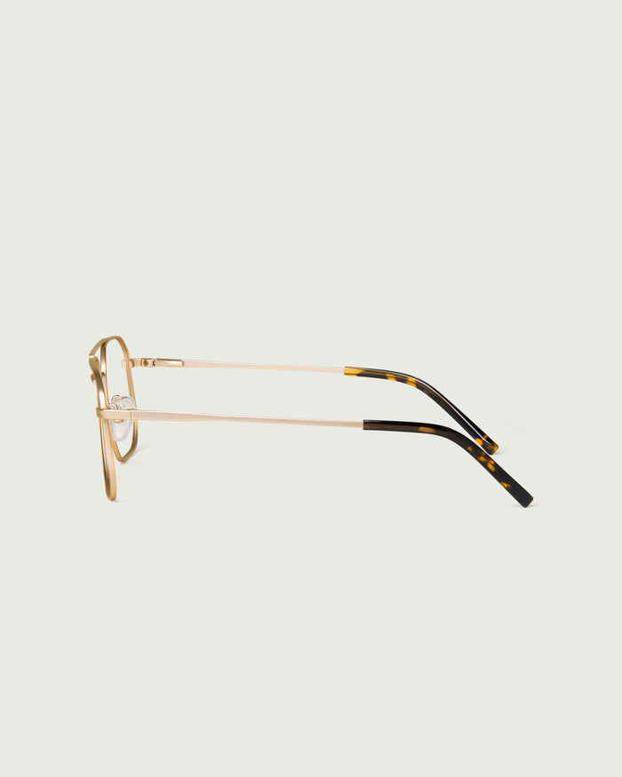 Tinsel::Malcom Anti-Radiation Glasses pilot gold recycled polyester side