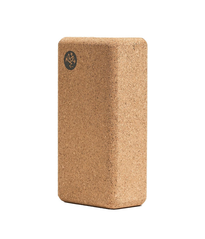 Manduka Lean Easy Grip Fine Grain Cork Yoga Block  3x4x8.5in Lean Cork Block