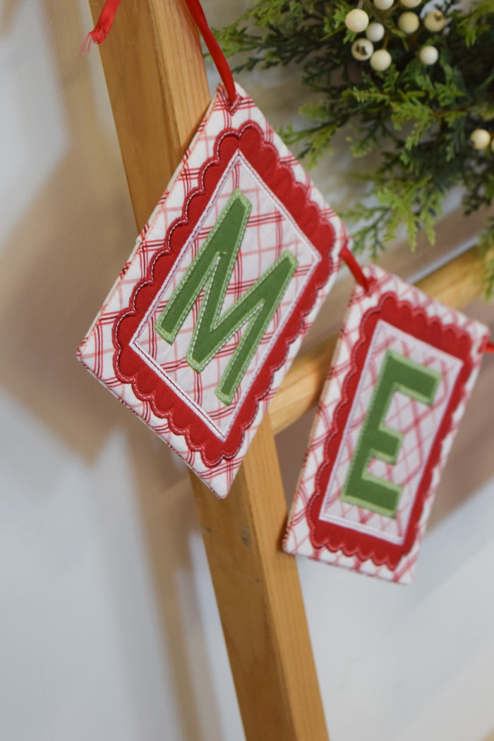 Merry in the Hoop Banner Fabric Kit-Green