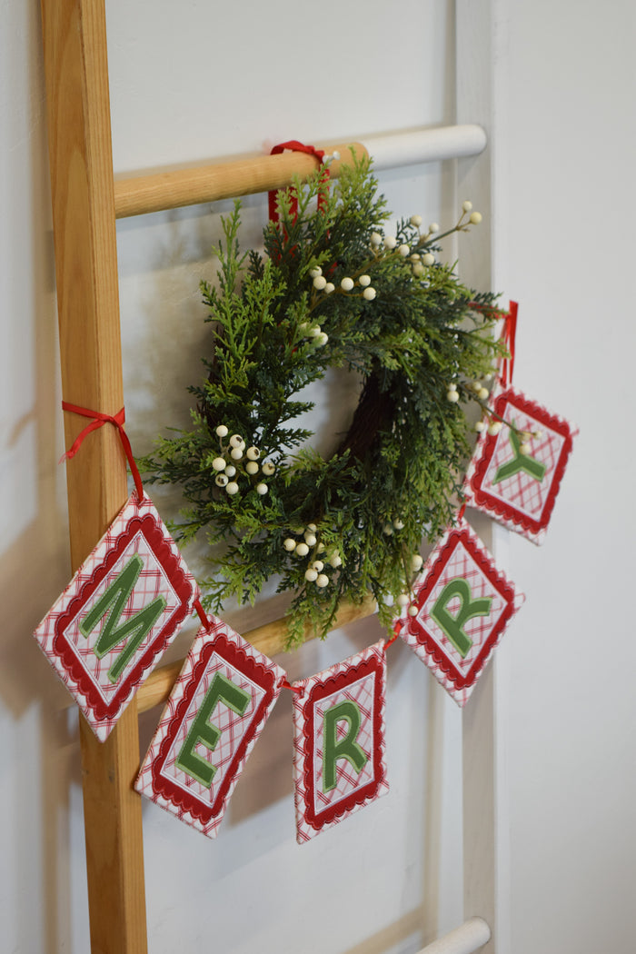 Merry in the Hoop Banner Fabric Kit-Green