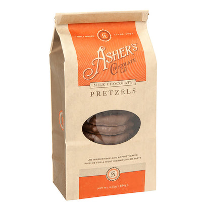 Milk Chocolate Covered Pretzels - 12ct Asher's Coffee Bags