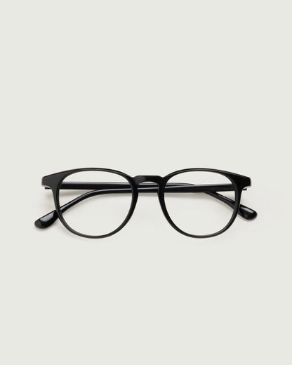 Ink::Miller Eyeglasses round Black acetate top