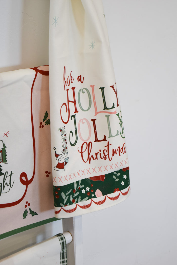 Mistletoe & Holly Dishtowels Fabric Kit