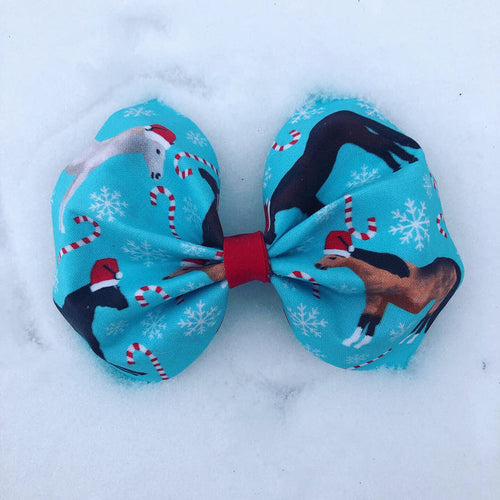 Mixed Candy Cane Horses Blue