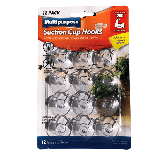 Multipurpose Suction Cup Hooks Size 1 Inch 18 pcs in pack- HY0285 ebuystt