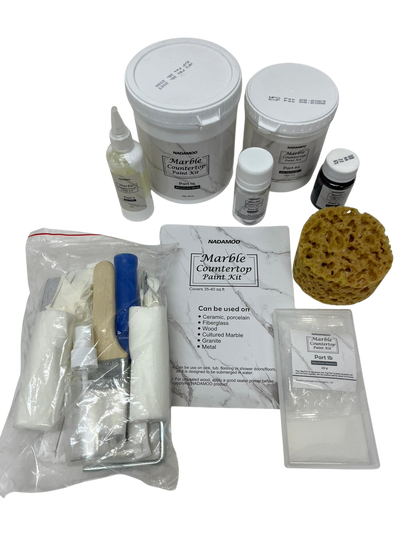 NADAMOO White Marble Countertop Paint Kit