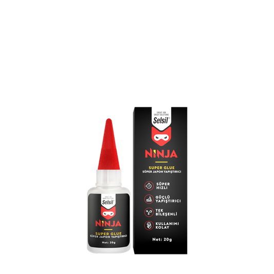 Ninja Super Glue 20g Can be used on rubber, plastic, metal, ceramic, leather, marble, and glass. - 404440 Mega