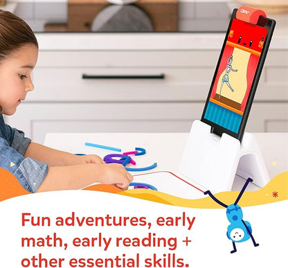 Osmo - Little Genius Starter Kit for Fire Tablet + Early Math Adventure - Valentine Toy/Gift - 6 Educational Games-Counting, Shapes & Phonics-STEM Gifts-Ages 3 4 5