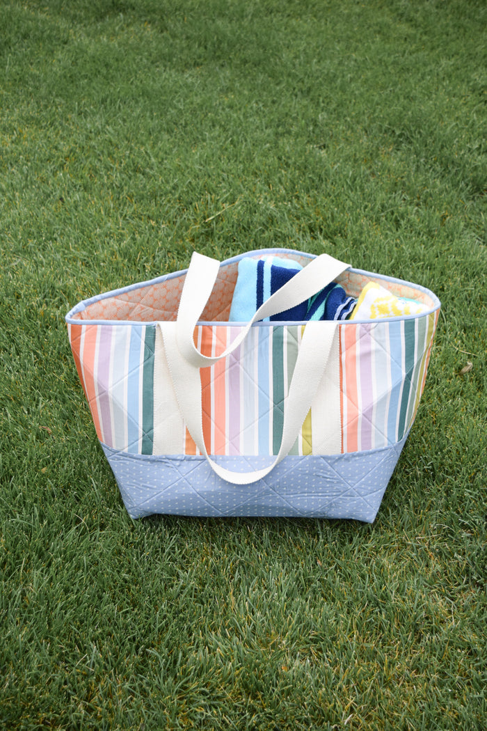 Over-sized Beach Tote Fabric Kit - Summer Stripe