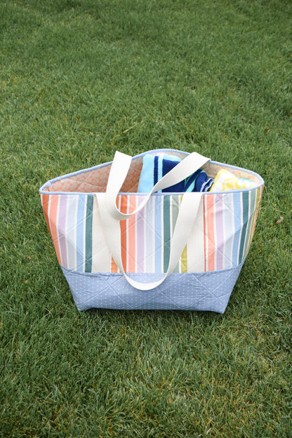 Over-sized Beach Tote Fabric Kit - Summer Stripe