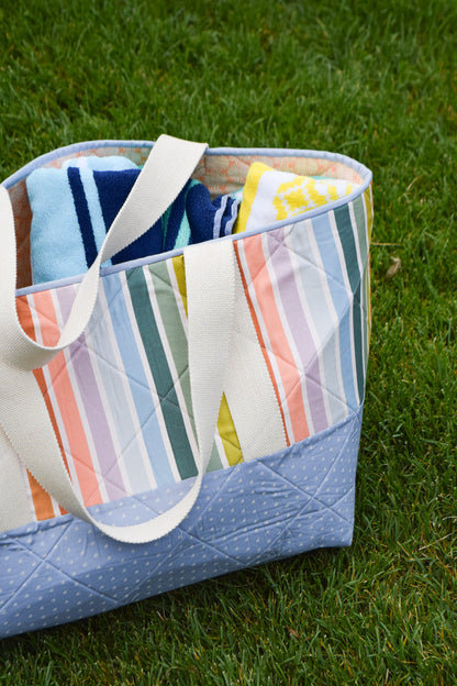 Over-sized Beach Tote Fabric Kit - Summer Stripe