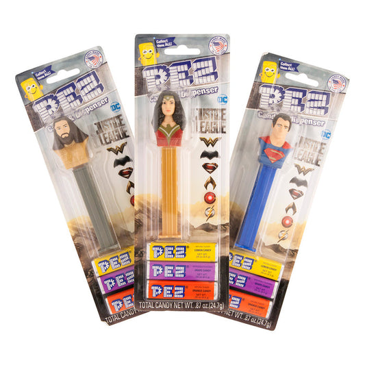 PEZ Batman vs Superman Assorted Candy Dispensers Blister Pack - 12 Count