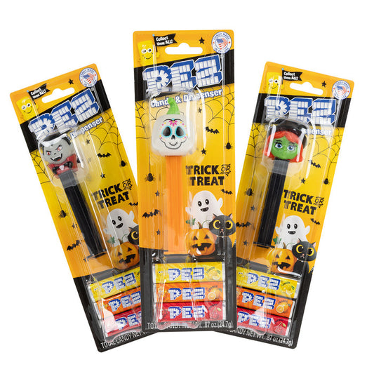 PEZ Halloween Assortment Candy Blister Pack - 12 Count