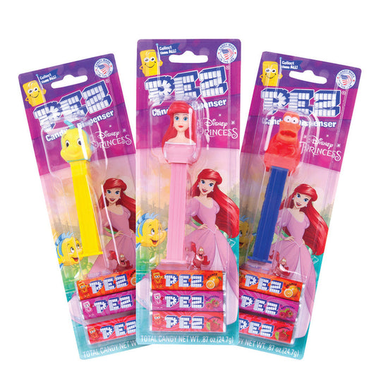 PEZ Little Mermaid Assortment Candy Dispenser Blister - 12 Count
