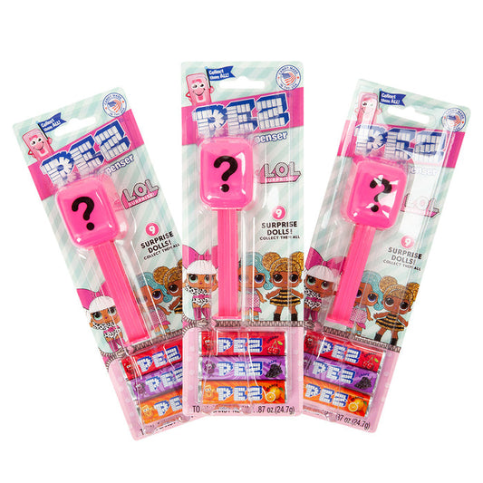 PEZ LOL Surprise Assorted Candy Dispenser Blister Pack - 12 Count
