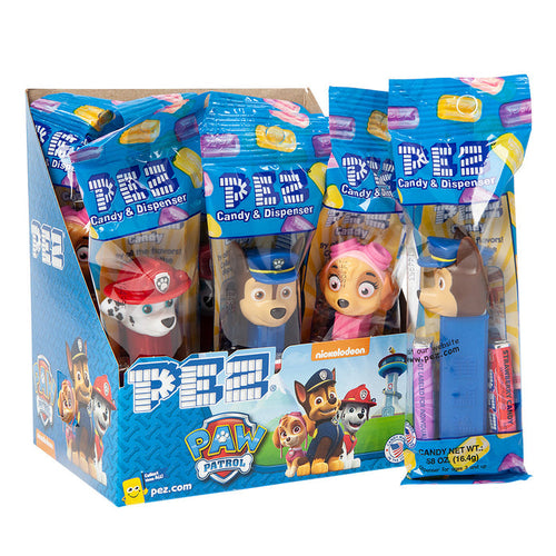 PEZ Paw Patrol Assorted Candy Dispensers - 12 Count