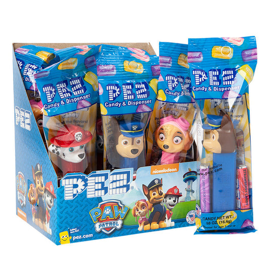 PEZ Paw Patrol Assorted Candy Dispensers - 12 Count