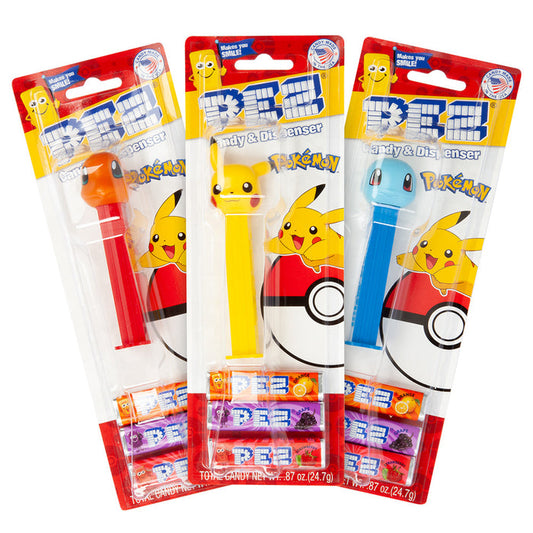 PEZ Pokemon Assortment Candy Dispensers Blister Pack - 12 Count
