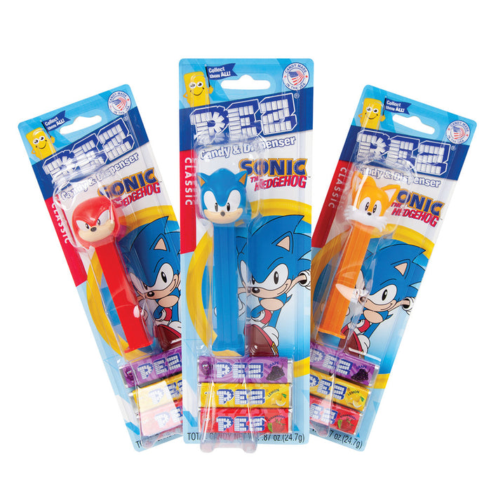 PEZ Sonic The Hedgehog Candy Dispenser Blister Pack - 12 Count