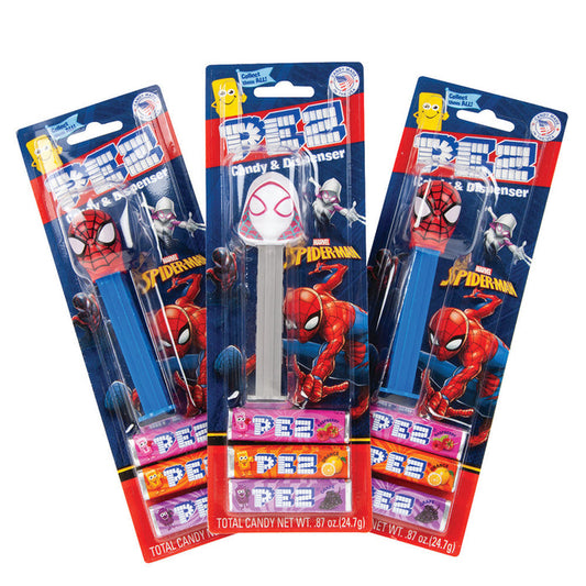 PEZ Spiderman Assortment Candy Blister Pack - 12 Count