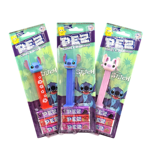 PEZ Stitch Assorted Candy Dispensers Blister Pack - 12 Count