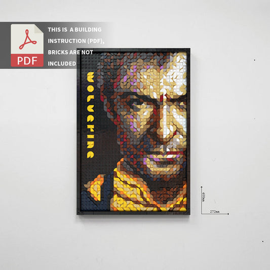 Pop style pixel art-Wolverine