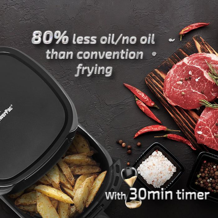 PowerPac Digital Air fryer 4.5L with Hot Air Flow System (PPAF351)