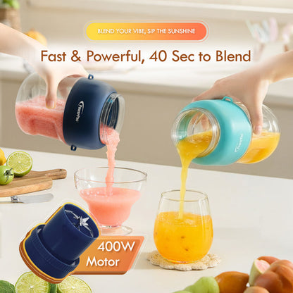 PowerPac USB Portable Juice Blender, Travel Cup Blender, Smoothie Fruit Juicer, 500ml (PPBL333)NB