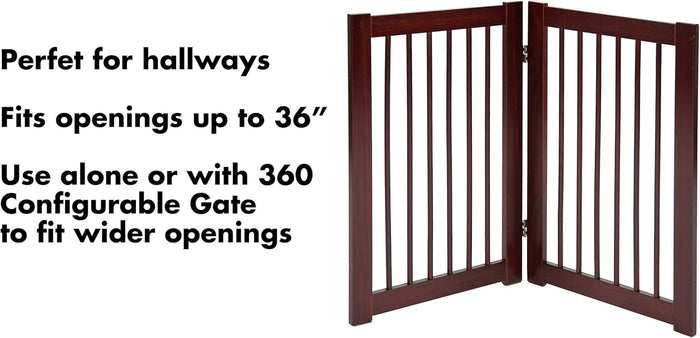 Primetime Petz 33233 Extension Kit For 360 Configurable Walk Through Folding Pet Gate Walnut 30in