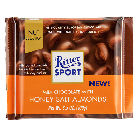 Ritter Sport Honey Salt Almond Milk Chocolate Candy Bars - 11 Count