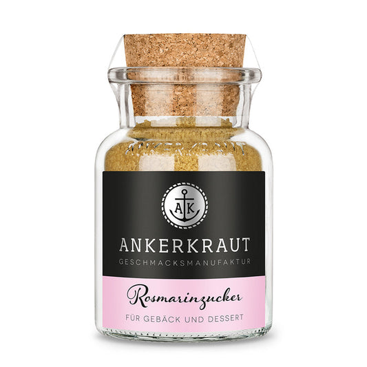 Rosmarinzucker Korkenglas