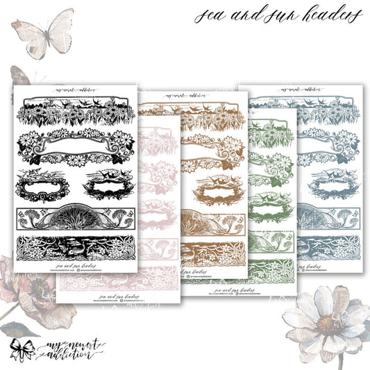 Sea and Sun Headers