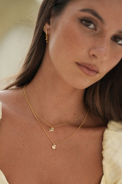 Seashell and Pearl Necklace
