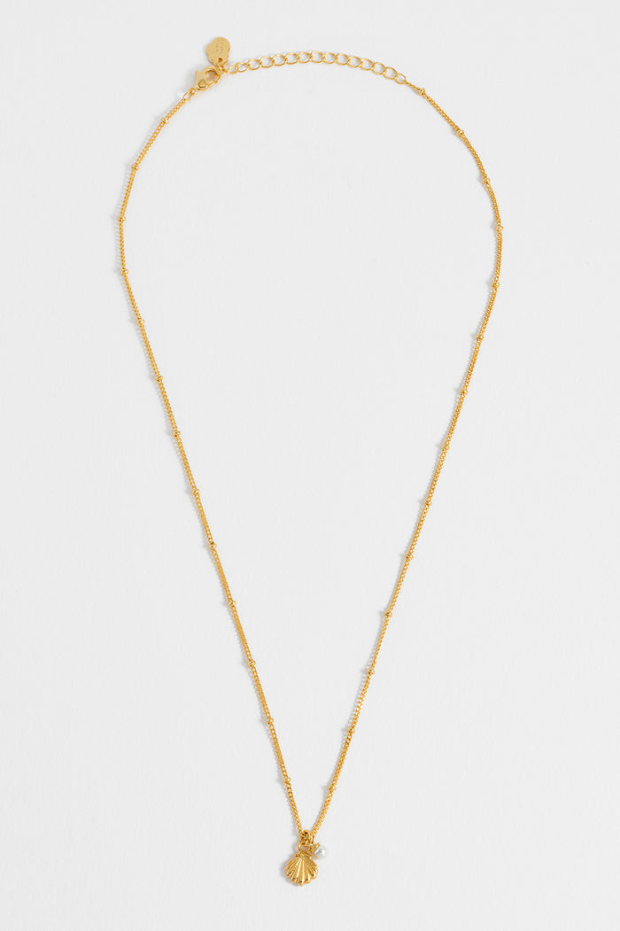 Seashell and Pearl Necklace
