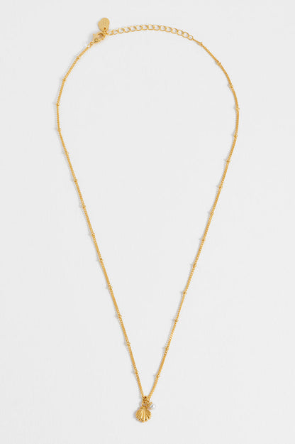 Seashell and Pearl Necklace